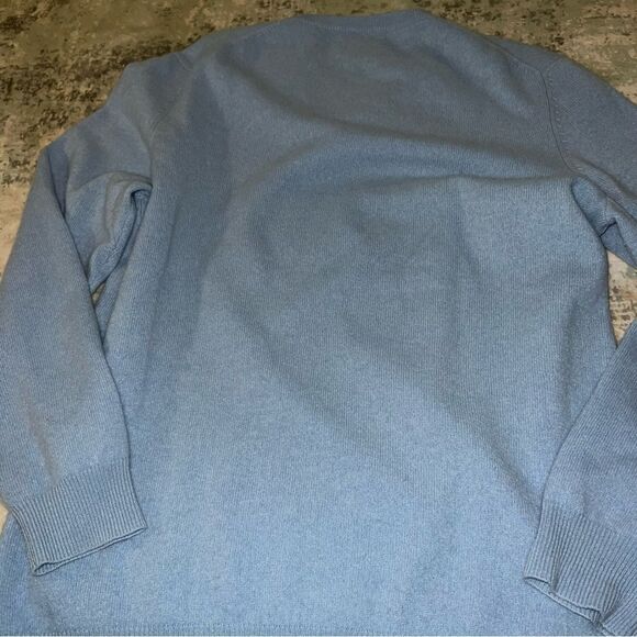 Club Room Blue V-Neck Sweater cashmere Classic - Picture 5 of 5